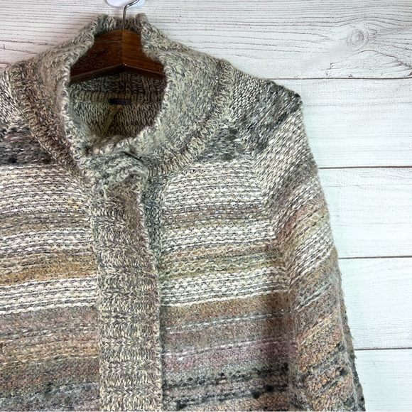 Free People Starlight Shadow Poncho Cardigan Oversized Chunky Knit Boho Size M - Picture 6 of 15